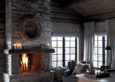 Mountain fireplace